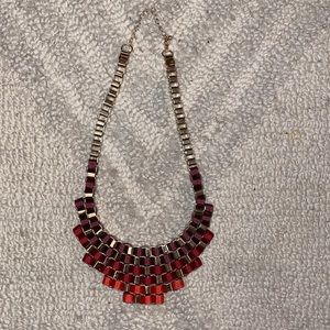 Retro Streetware Neckless| Maroon & Gold